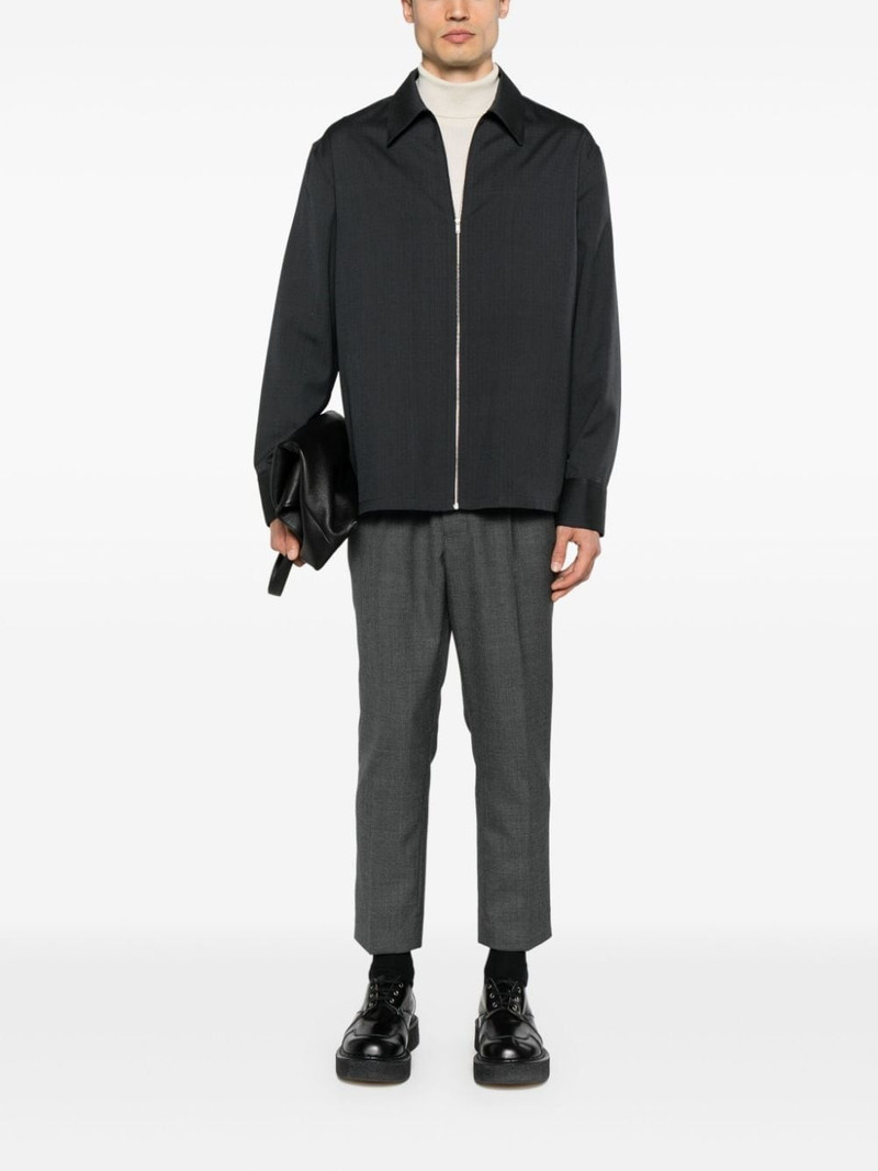 AMI Paris mid-rise cropped tapered trousers outlook