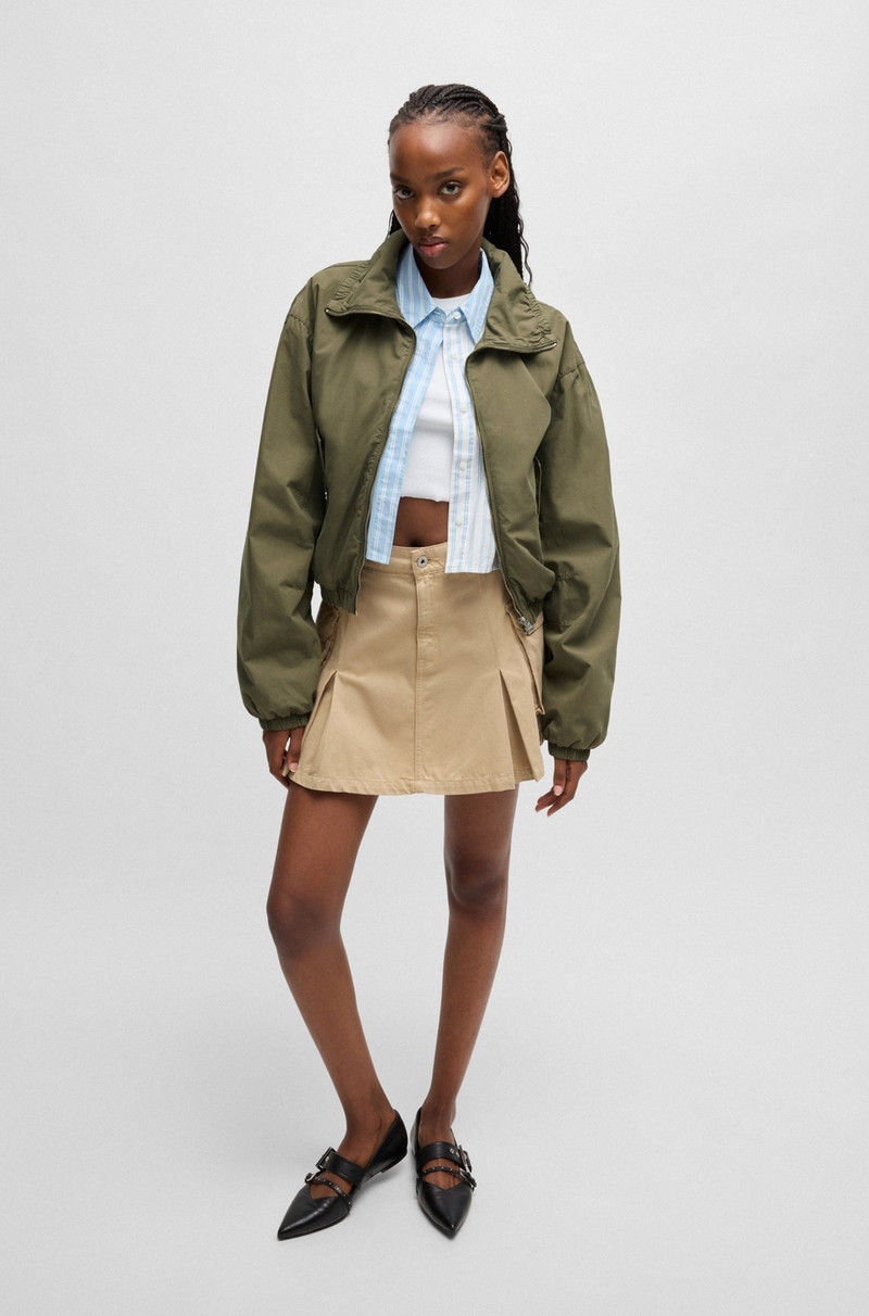 HUGO VOLUMINOUS JACKET IN COTTON POPLIN outlook