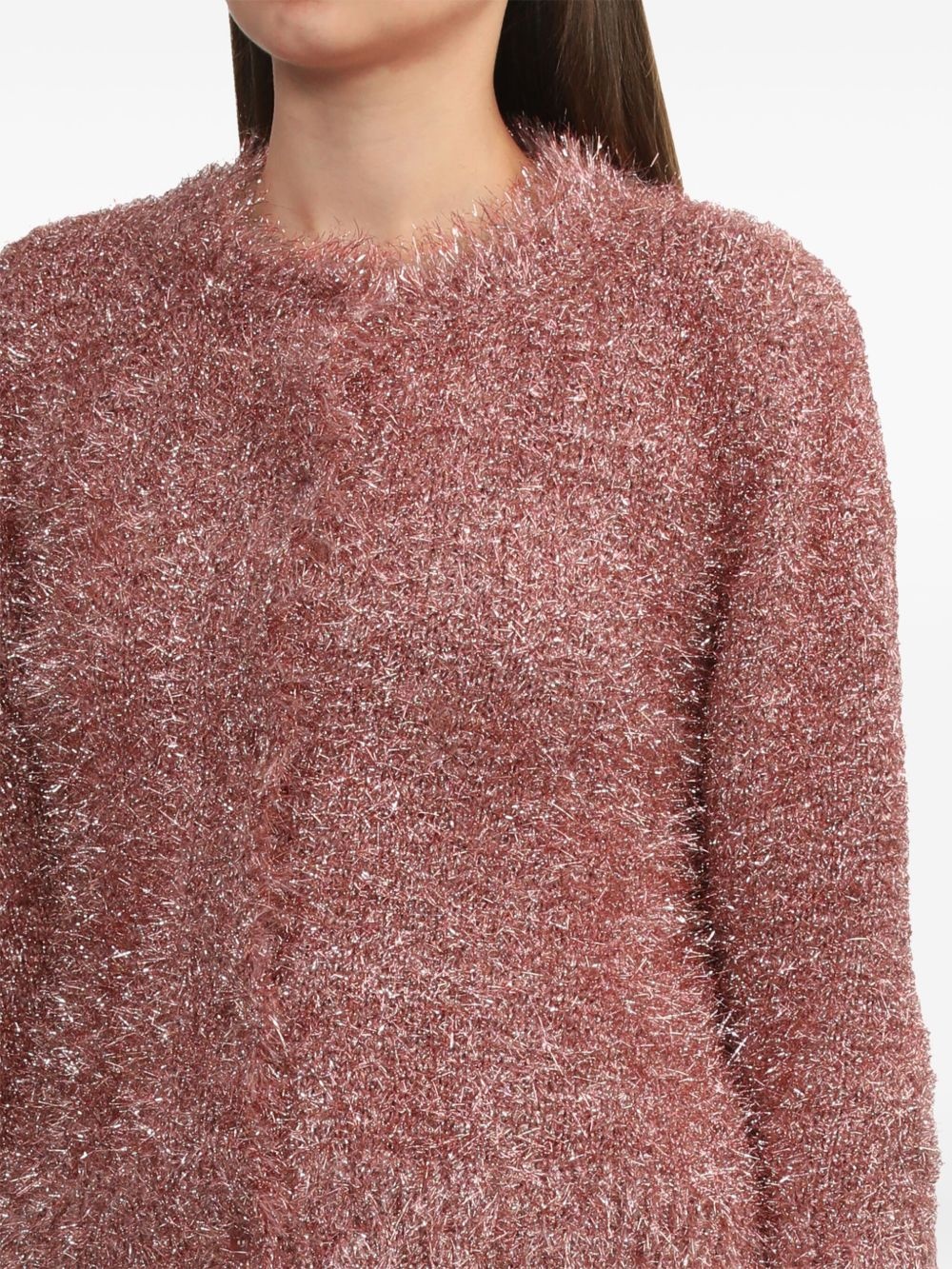 tinsel-knit cardigan - 5