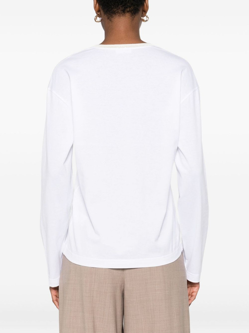 embellished V-neck T-shirt 4