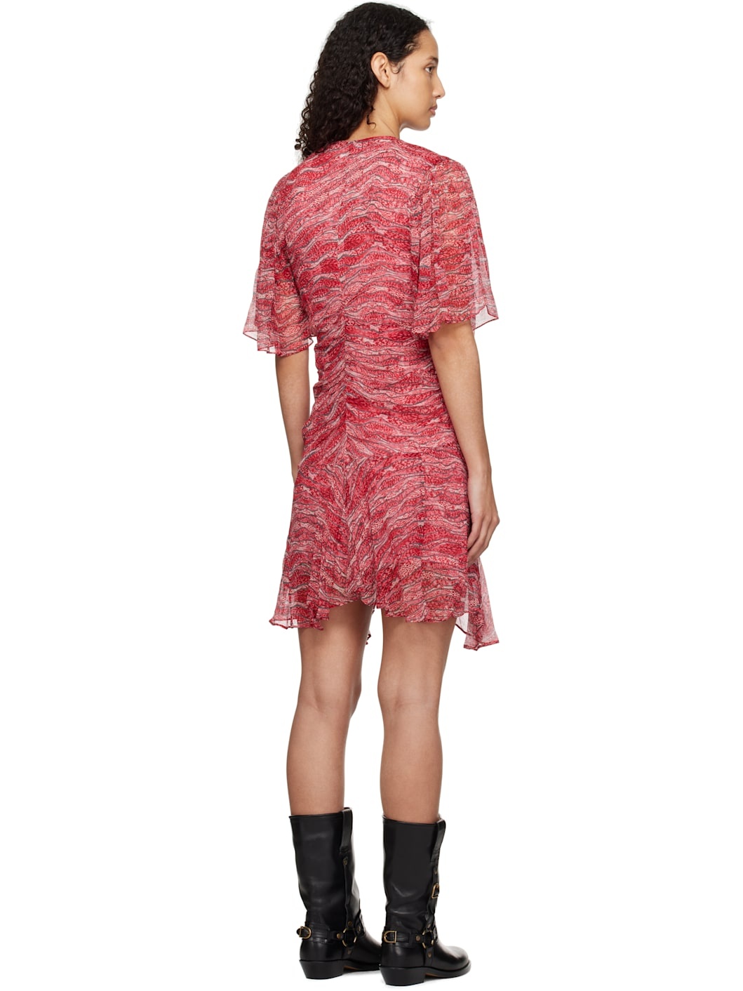 Pink & Red Vivenne Minidress - 3
