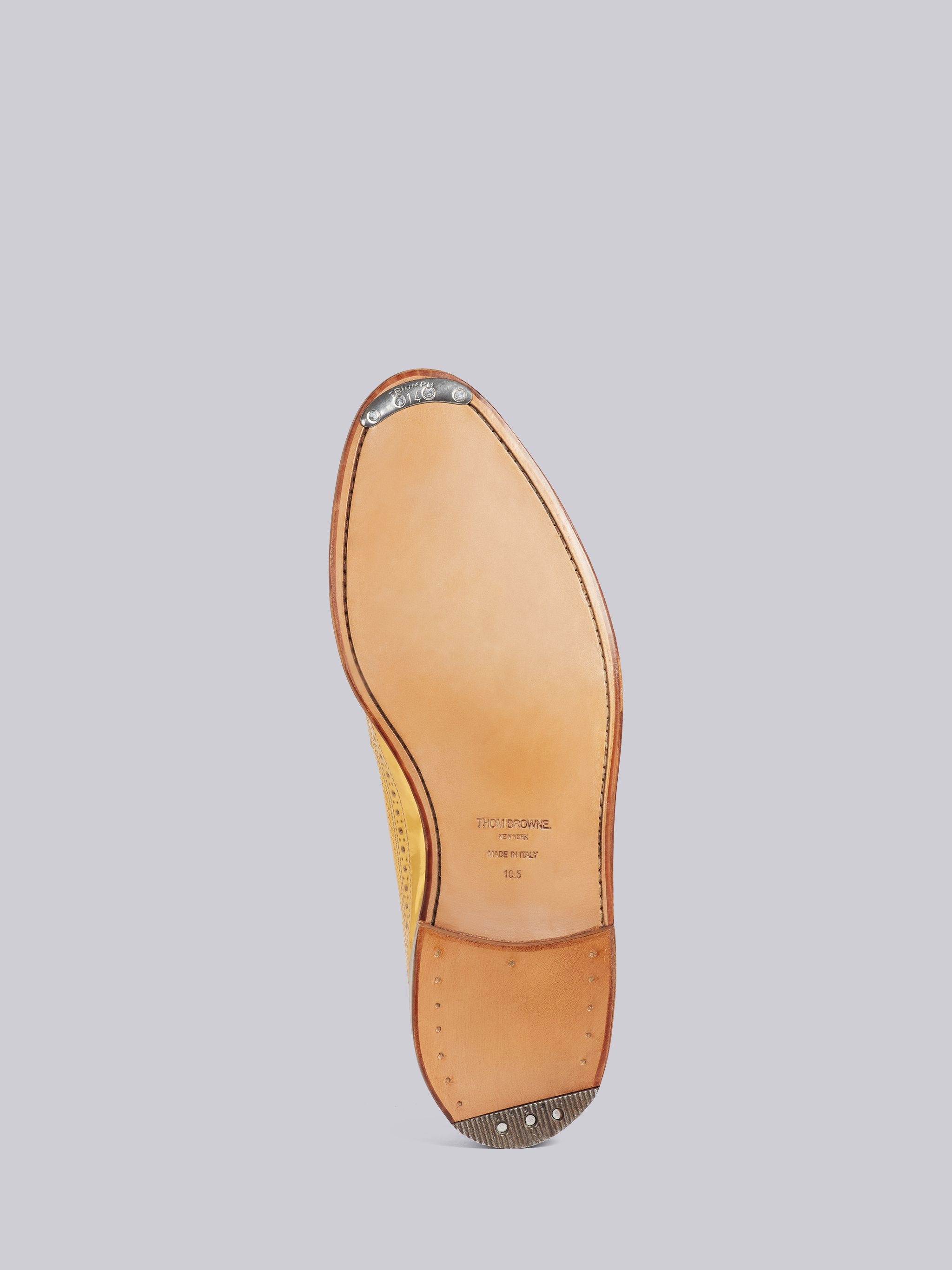 Gold Mirror Polished Calf Leather Longwing Brogue - 5