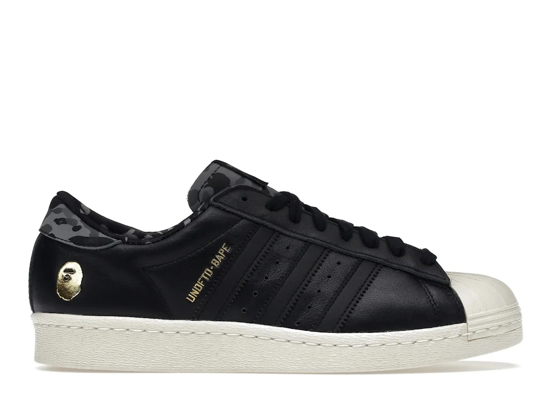 adidas Superstar 80s Undefeated Bape Black - 1