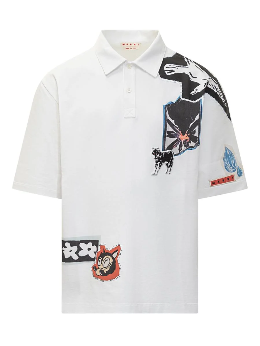 Marni Marni Graphic Patch Polo - 1