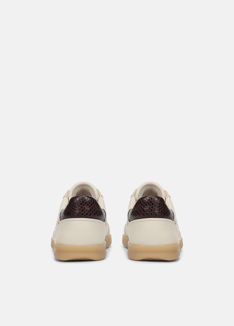 Vince Oasis Snake-Embossed Leather & Suede Sneaker outlook