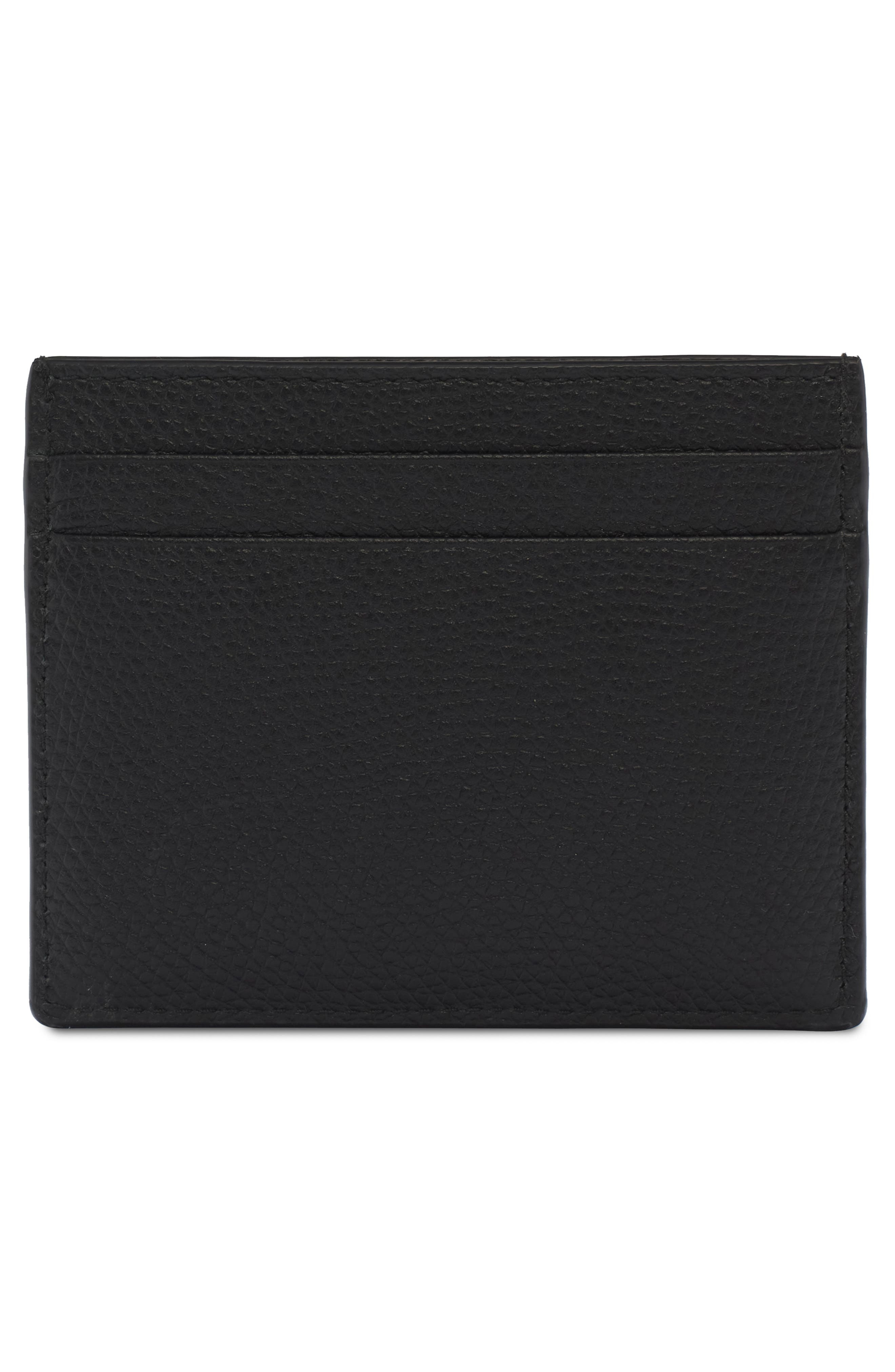 Valentino Garavani VLOGO Signature Leather Card Case in Nero at Nordstrom - 4