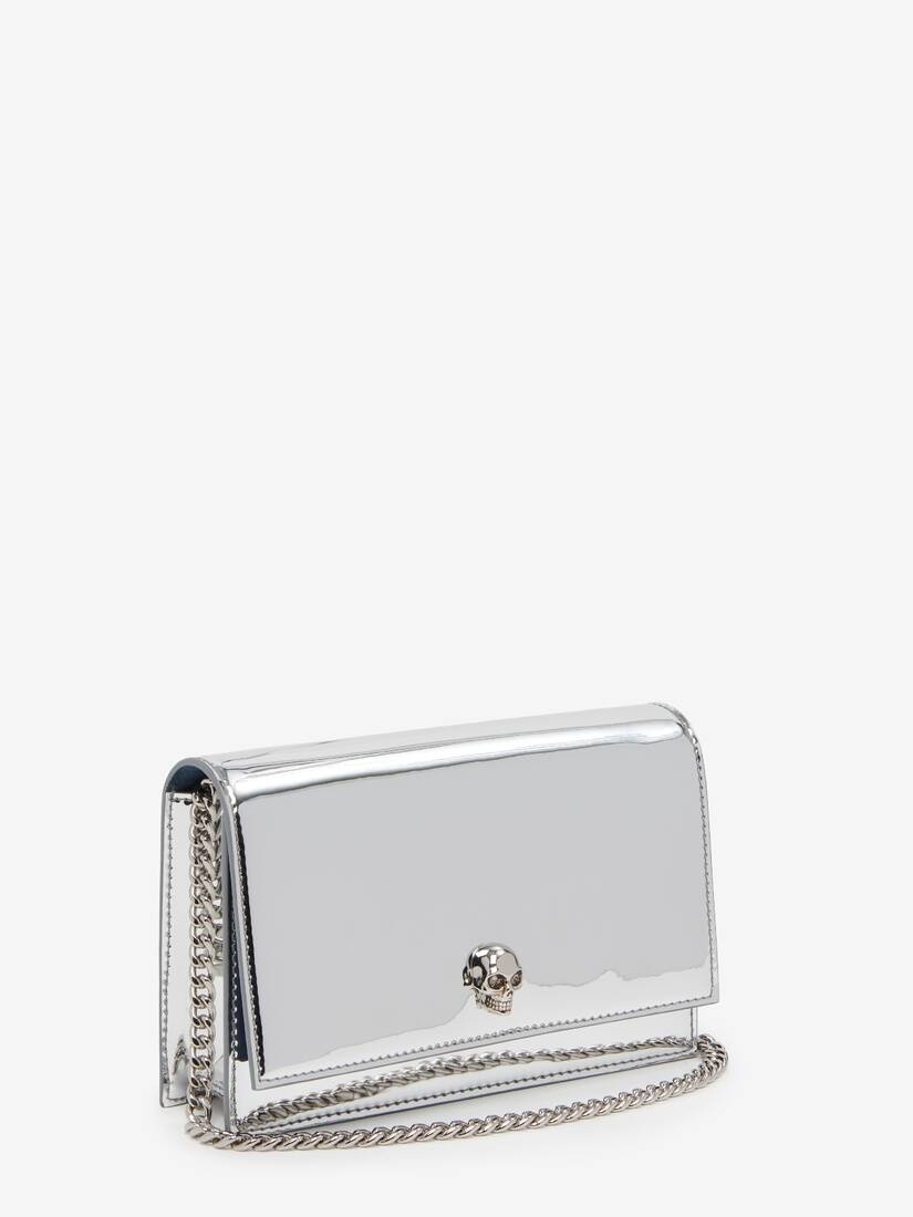 Women's Small Skull Bag in Silver - 2