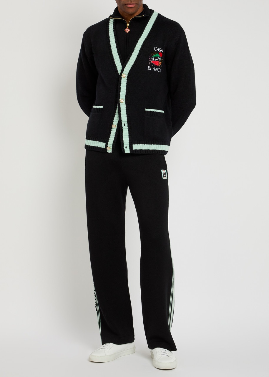 Casablanca Casa Mountain Temple Embroidered Knit Cardigan - 4