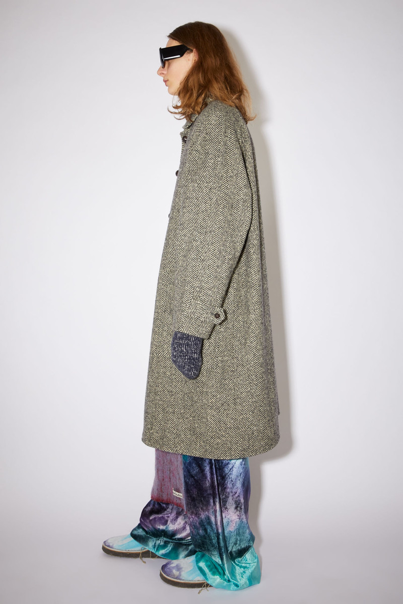 Herringbone coat - Black/Ecru 4