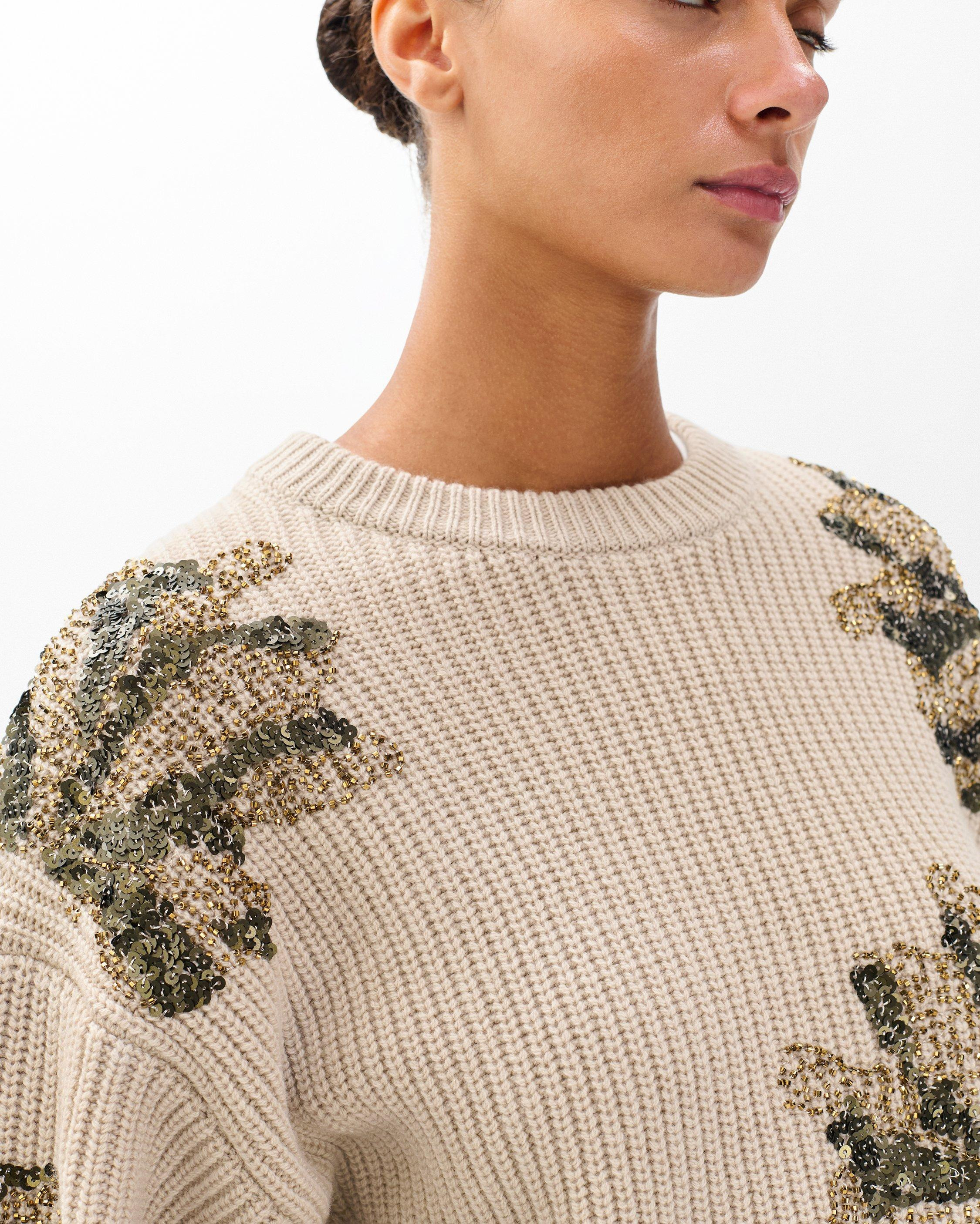 Julie Sequined Wool Sweater - 5