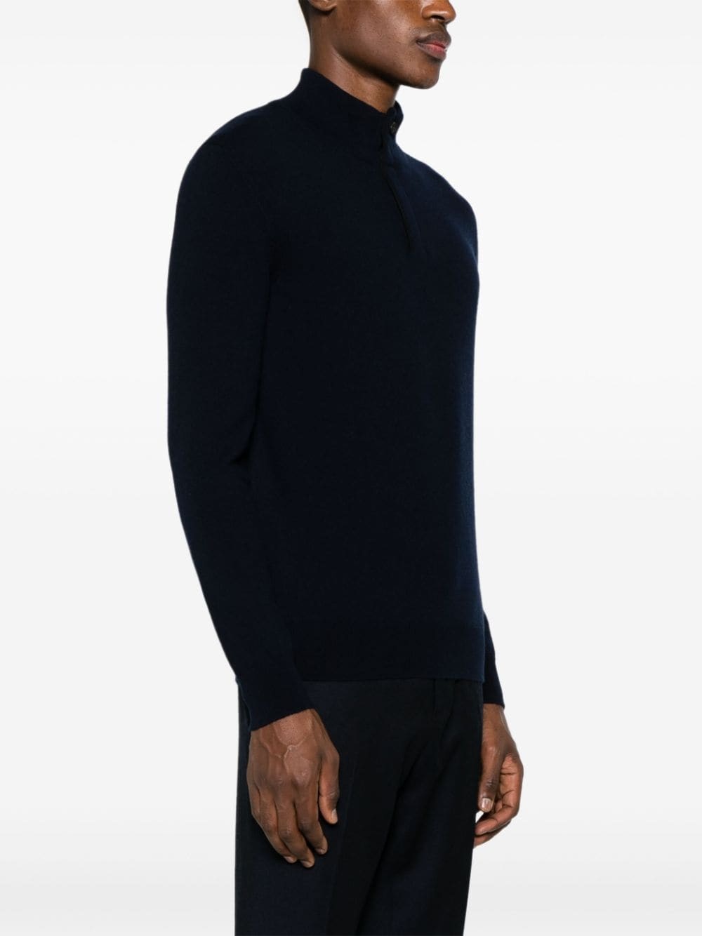 half-zip cashmere jumper - 3