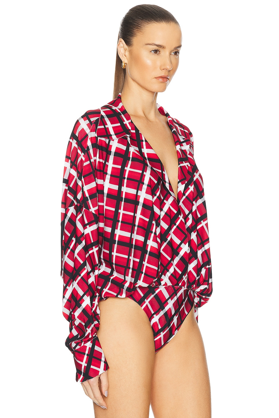 Super Oversized Boyfriend Shirt Bodysuit - 3