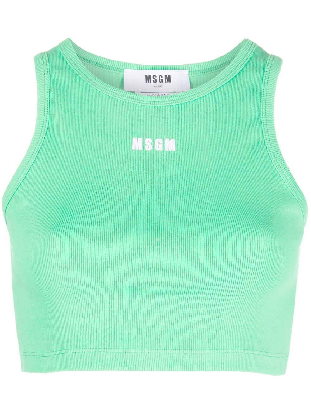 logo-print sleeveless top - 1
