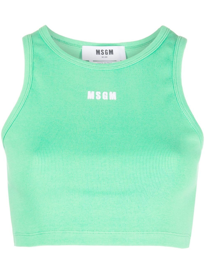 logo-print sleeveless top 1