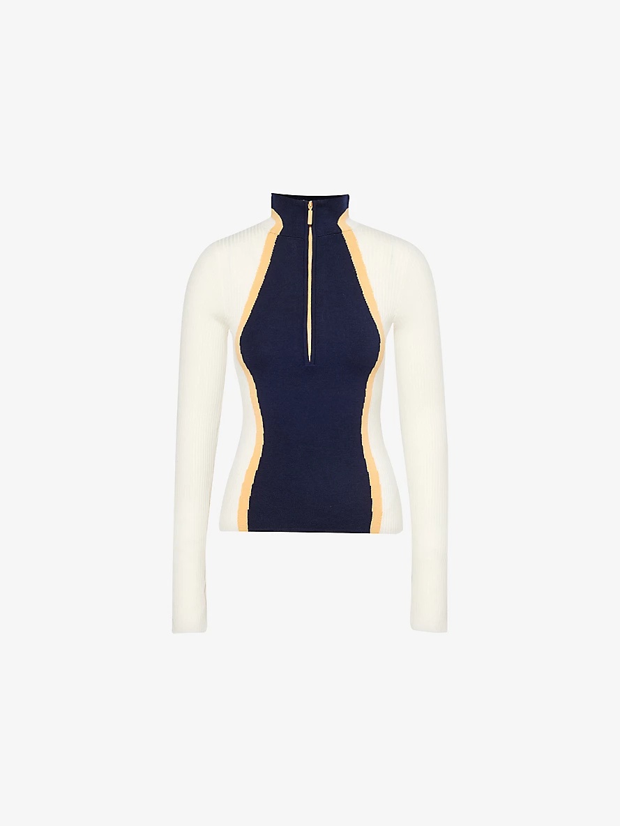 Geilo zipped long-sleeve merino-wool jumper - 1