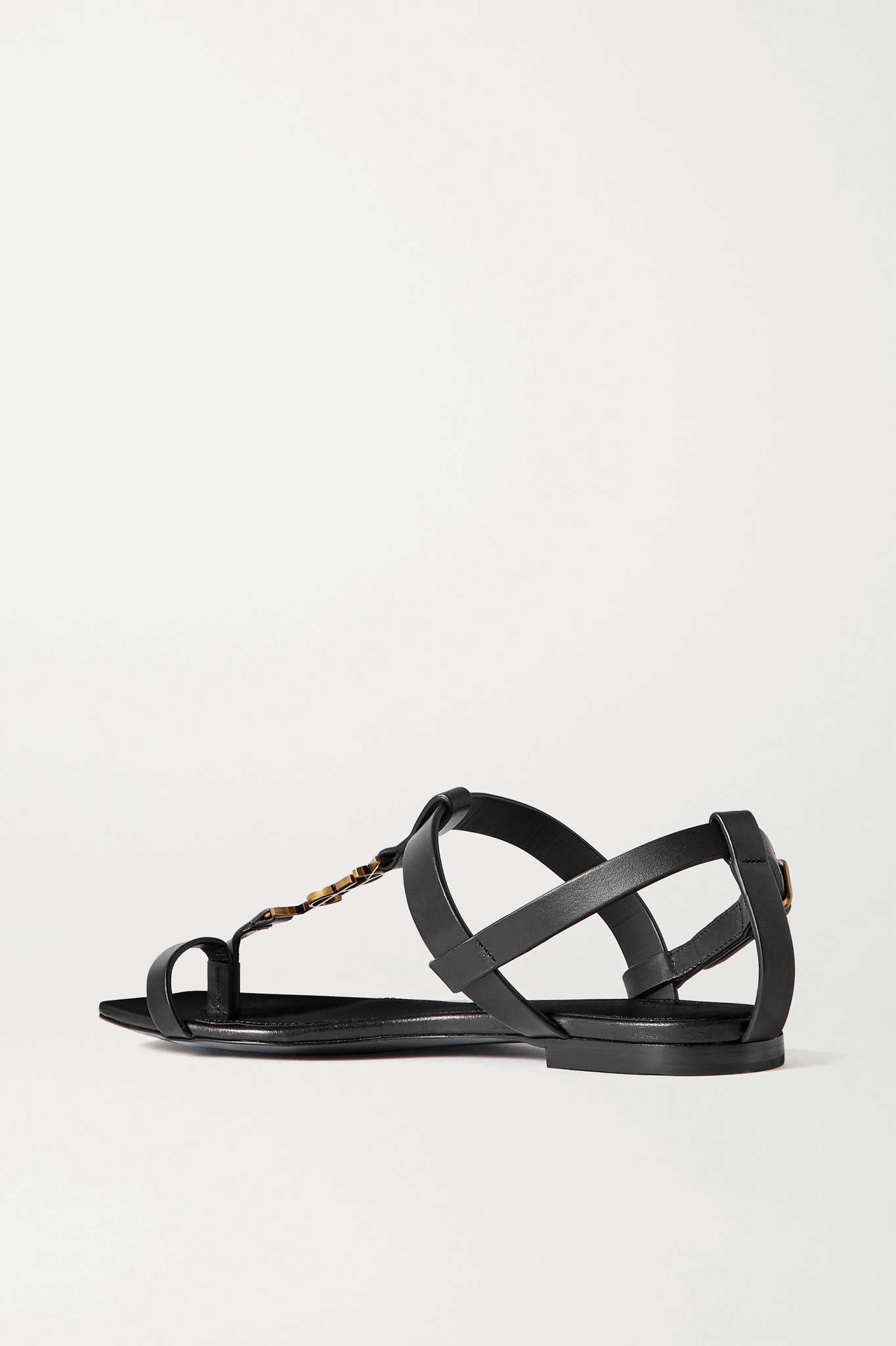 Cassandra logo-embellished leather sandals - 3