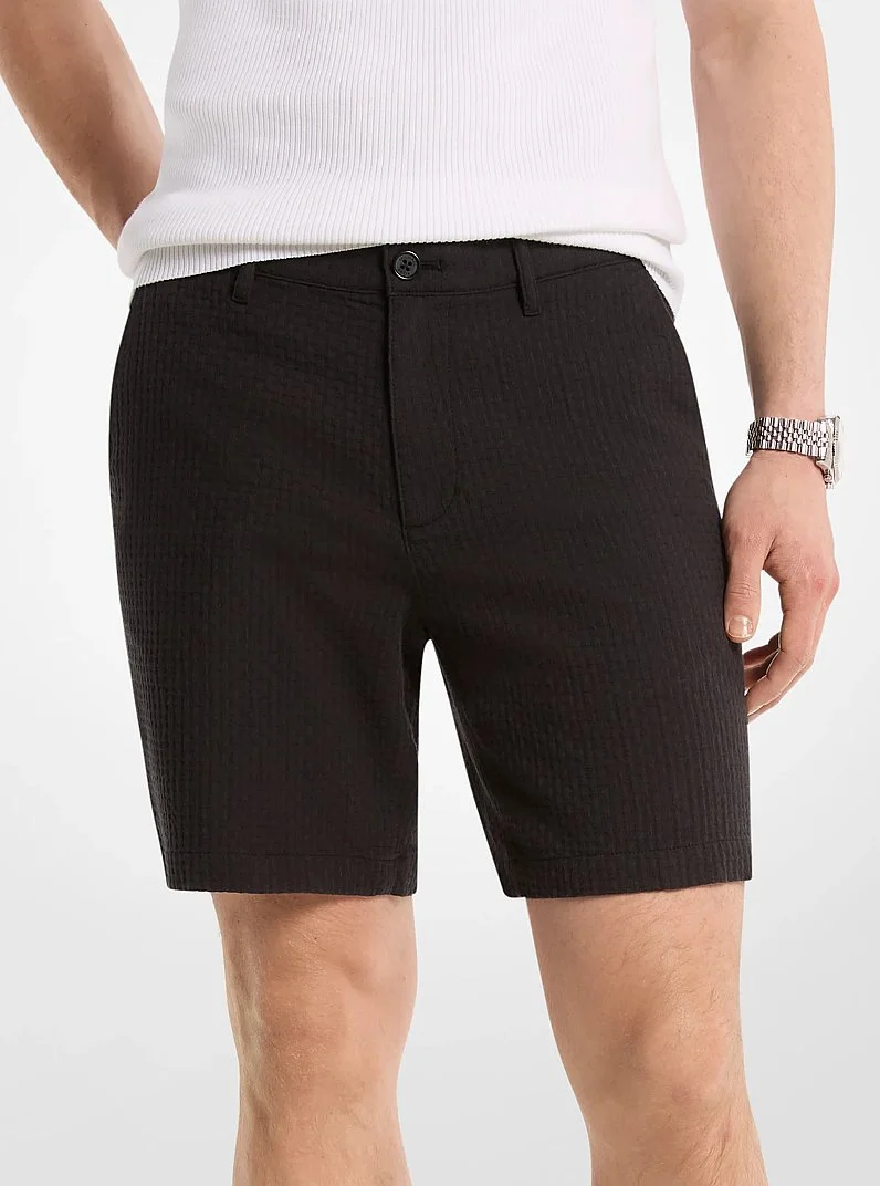 Cotton Waffle Shorts - 1