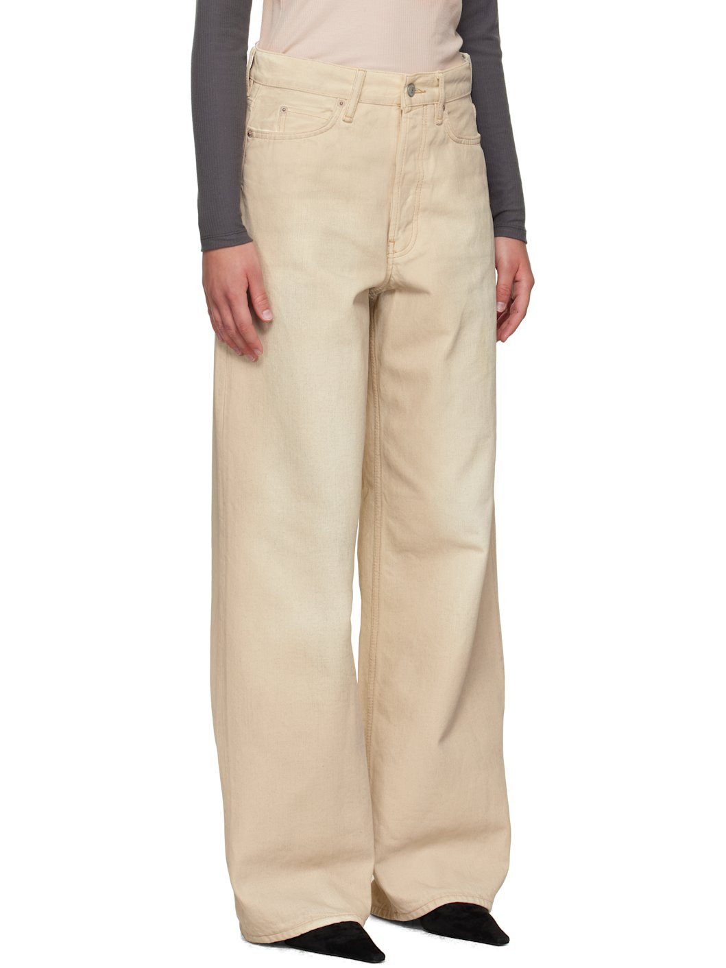 Beige 1981 Loose Fit Jeans - 2