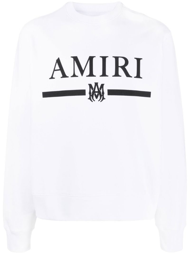 logo-print cotton sweatshirt - 1