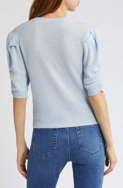 FRAME Ruched Sleeve Recycled Cashmere & Wool Sweater outlook