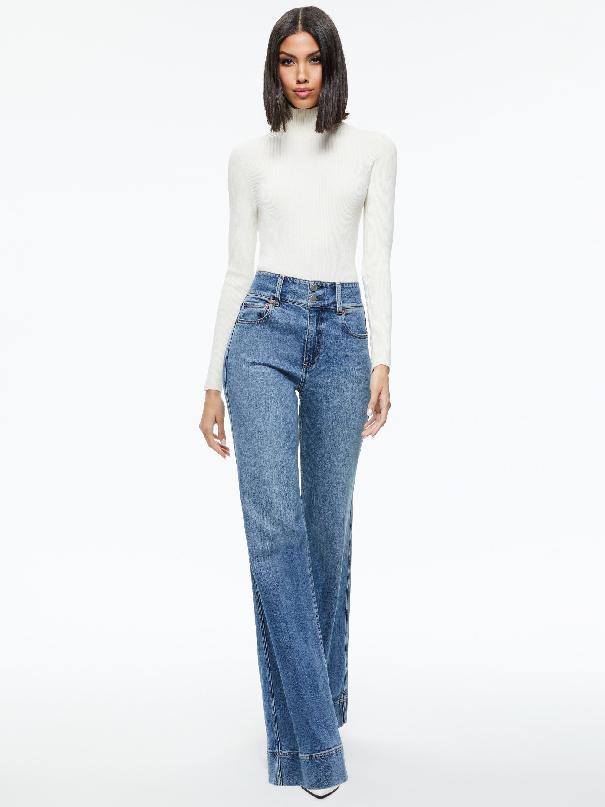 SENAIDA CROPPED MOCK NECK PULLOVER - 4