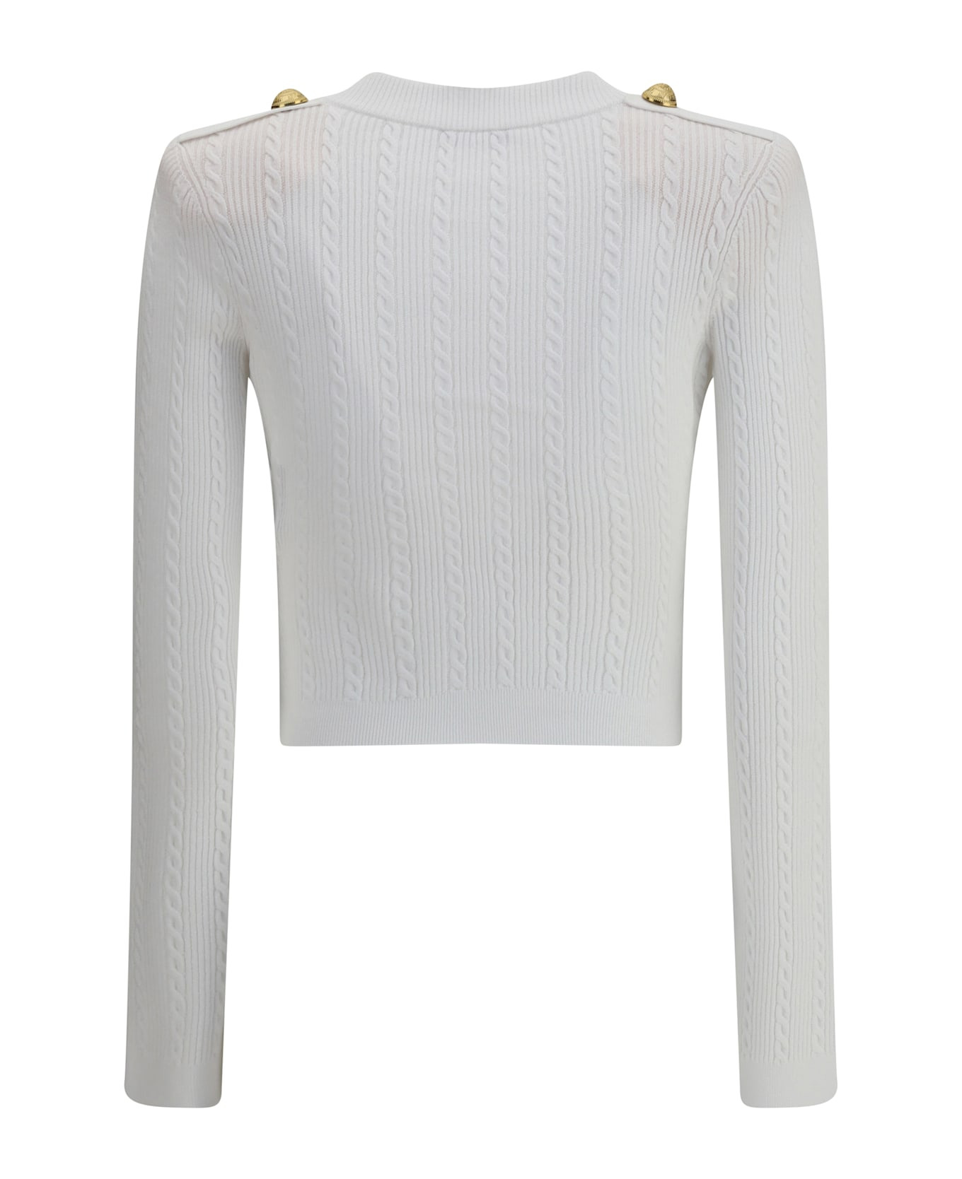 Ribbed And Braided Cardigan - 2