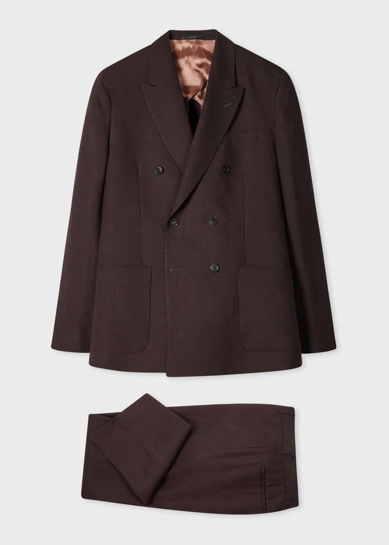 Aubergine Linen Suit 1