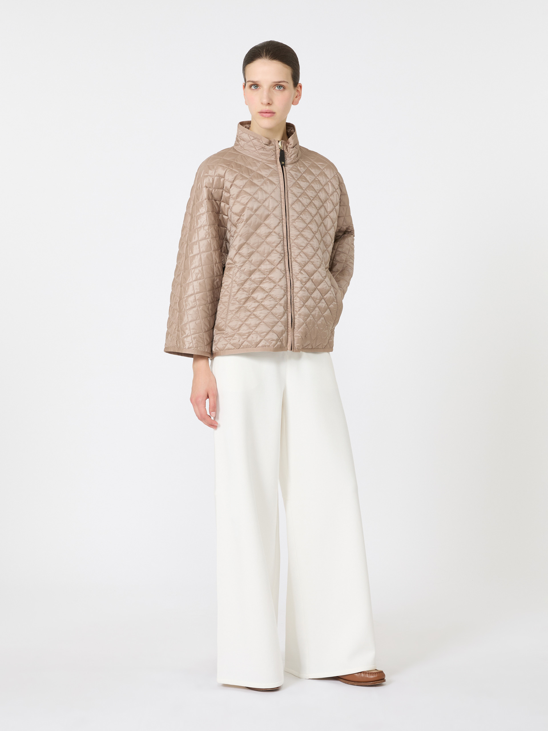 DELFINA Reversible padded cape in water-repellent canvas - 2
