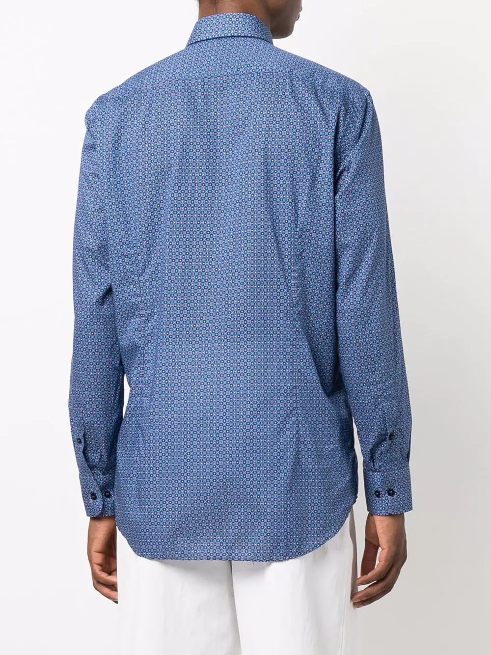 geometric-print long-sleeve shirt - 4