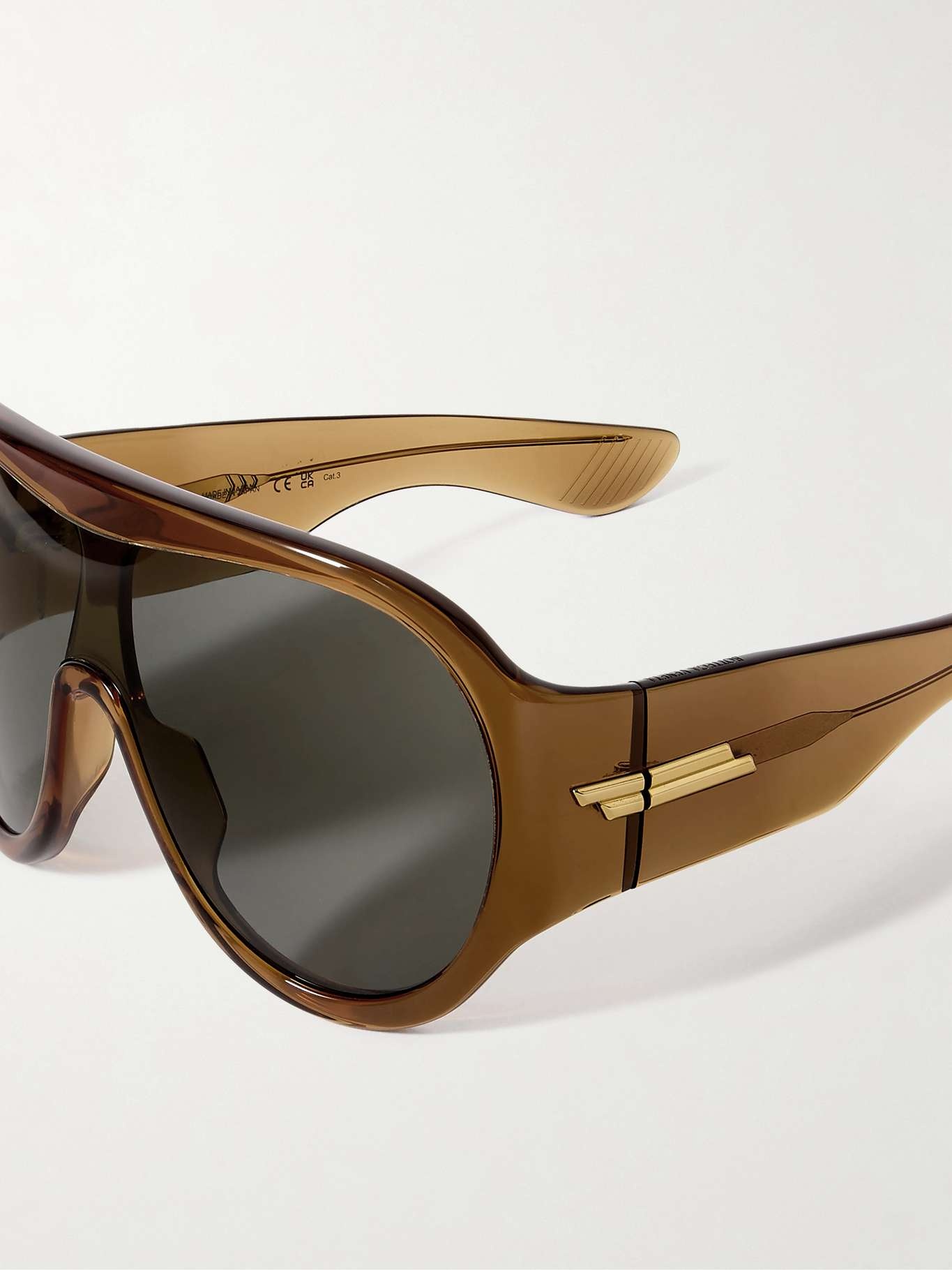 Aviator-style acetate sunglasses Brown - 4
