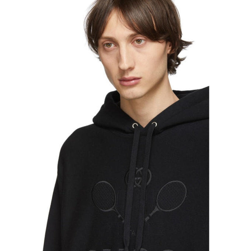 Gucci Tennis Hoodie - Black French Terry  L - 11