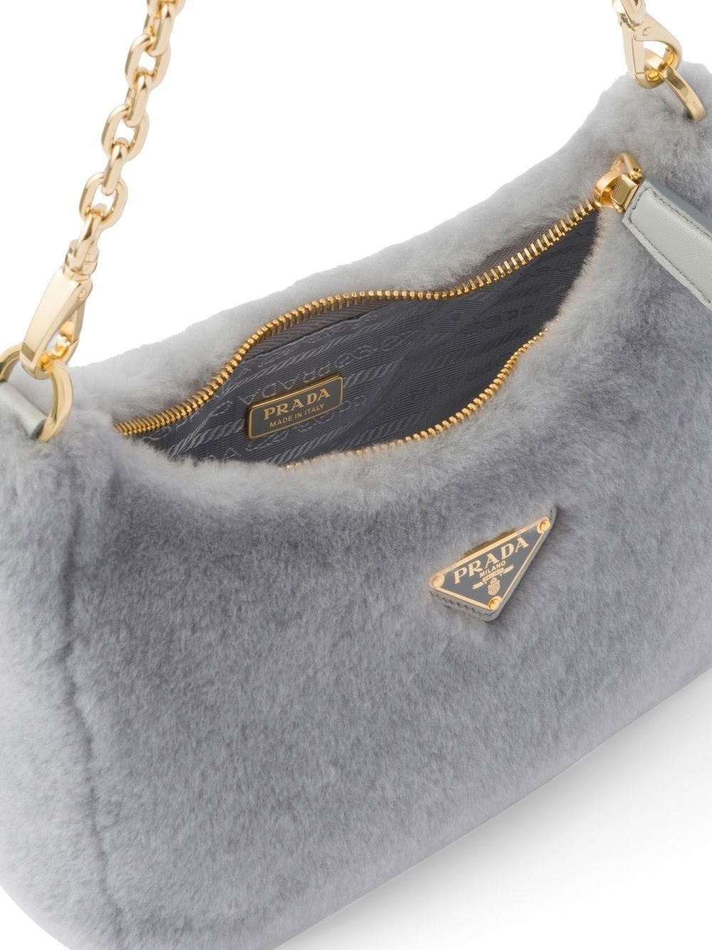 mini shearling shoulder bag - 5