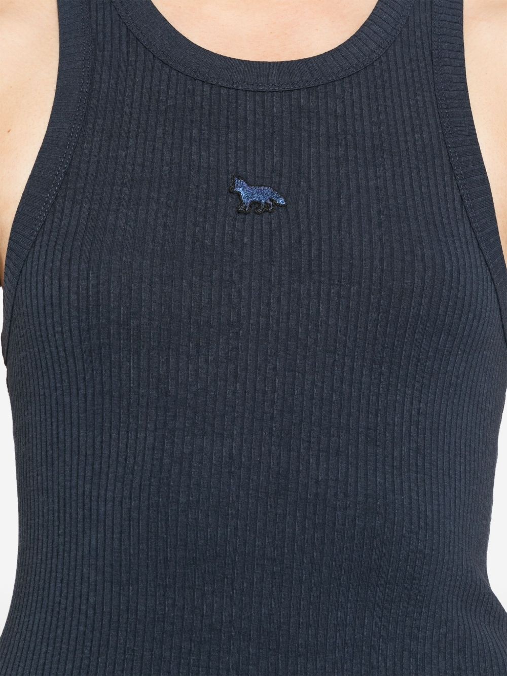 baby fox patch ribbed tank top - 5
