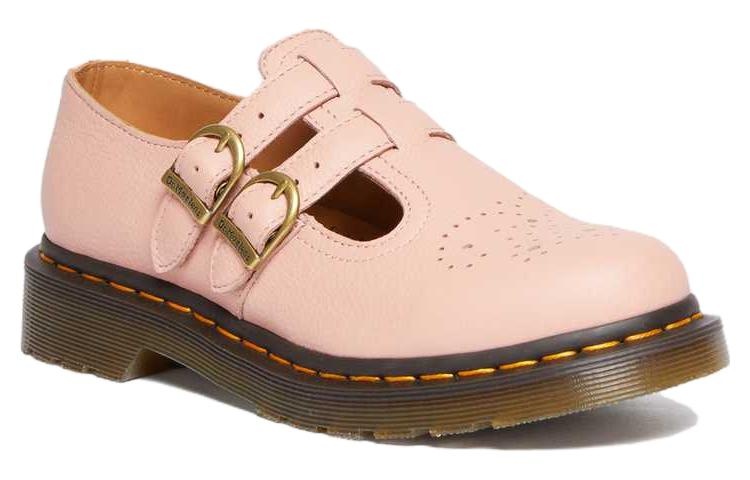 (WMNS) Dr. Martens 8065 Virginia Leather Mary Jane 'Peach Beige' 30692329 - 2