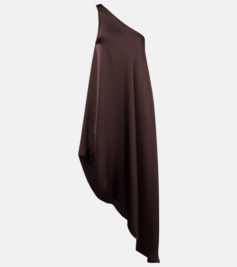 One-shoulder satin midi dress 1