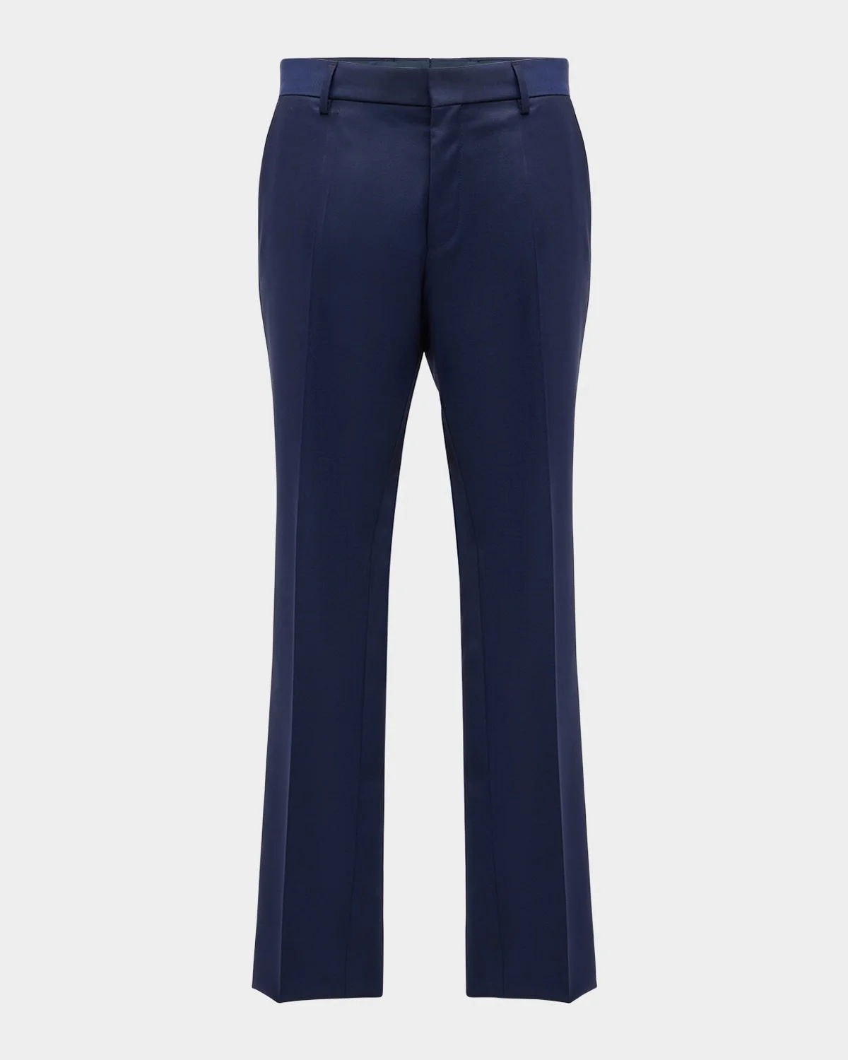 Men's Genesis Slim-Fit Wool Trousers, Dark Blue - 1