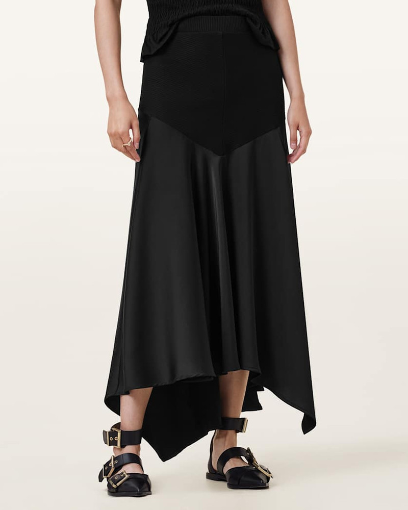 PIA SATIN ASYMMETRIC MAXI SKIRT 3