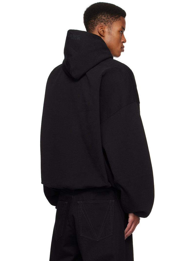 Black 'No Posts' Cropped Boxy Hoodie 3