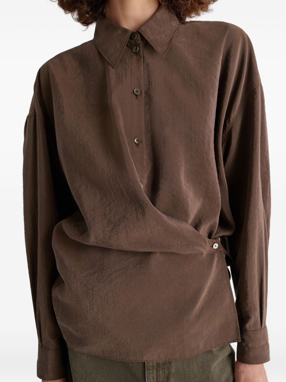 twisted collared shirt - 5