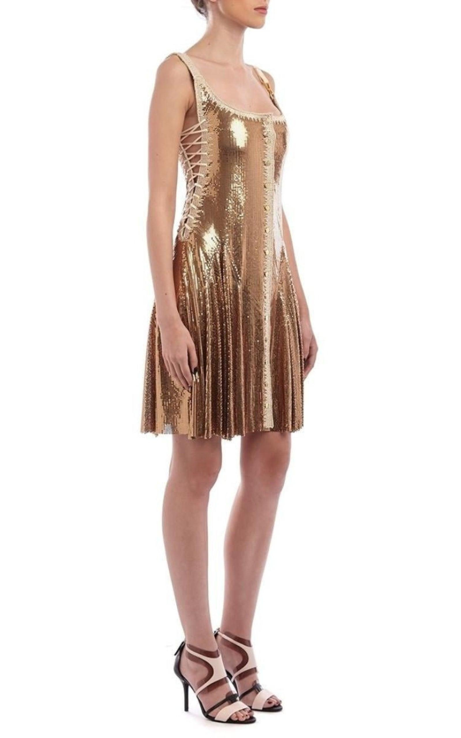 Gold Chainmail Dress - 4