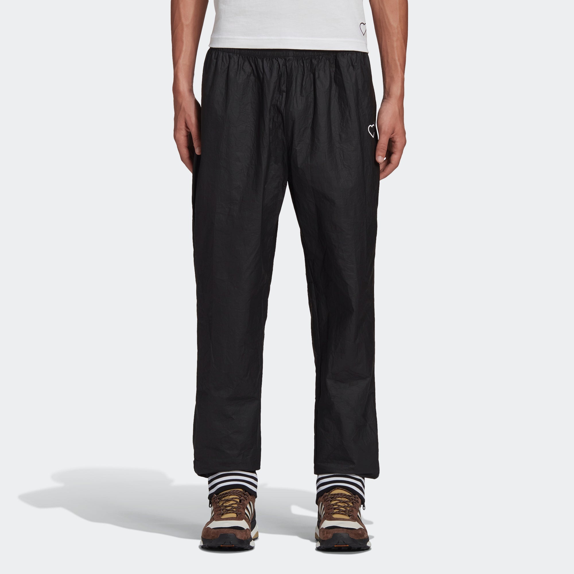 adidas originals x HUMAN MADE Crossover Embroidered Logo Sports Pants Black GM4629 - 3