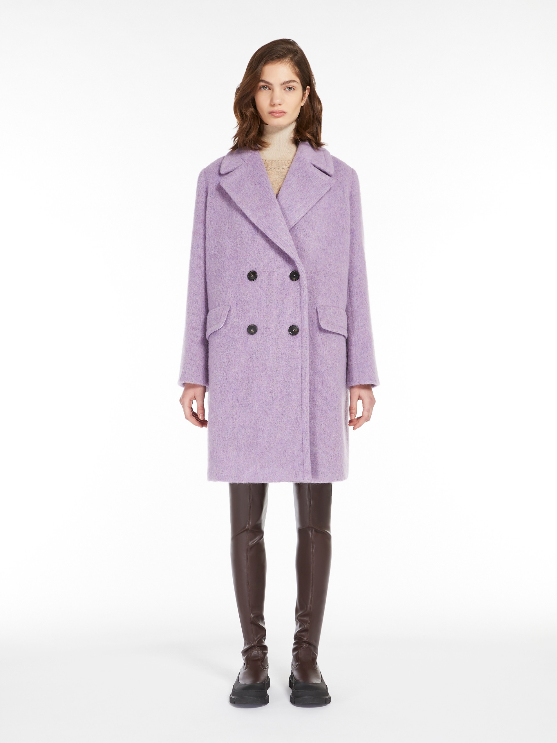 HELLO Double-breasted wool-blend coat - 3