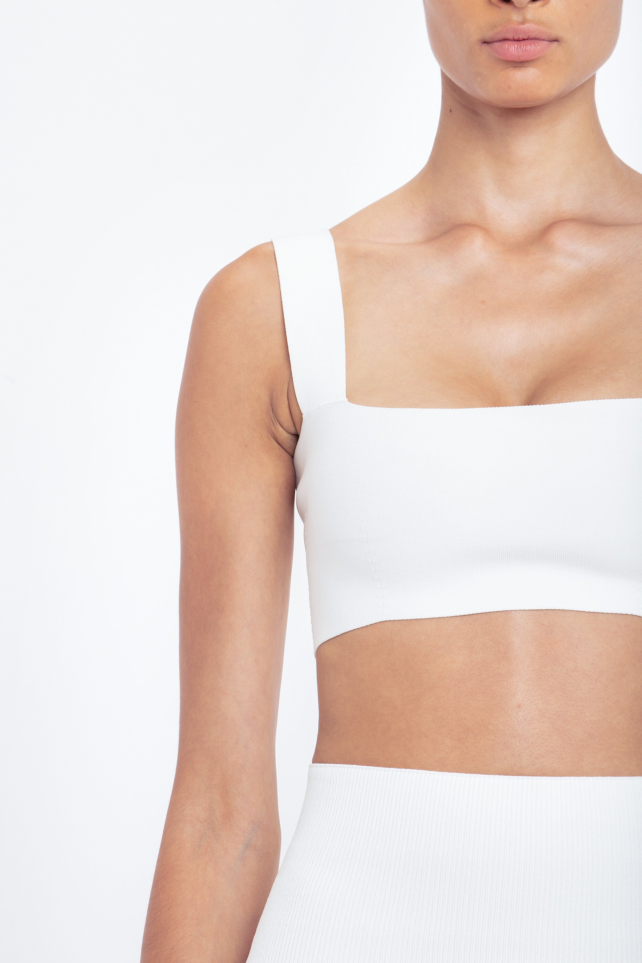 VB Body Strap Bandeau Top In White - 5