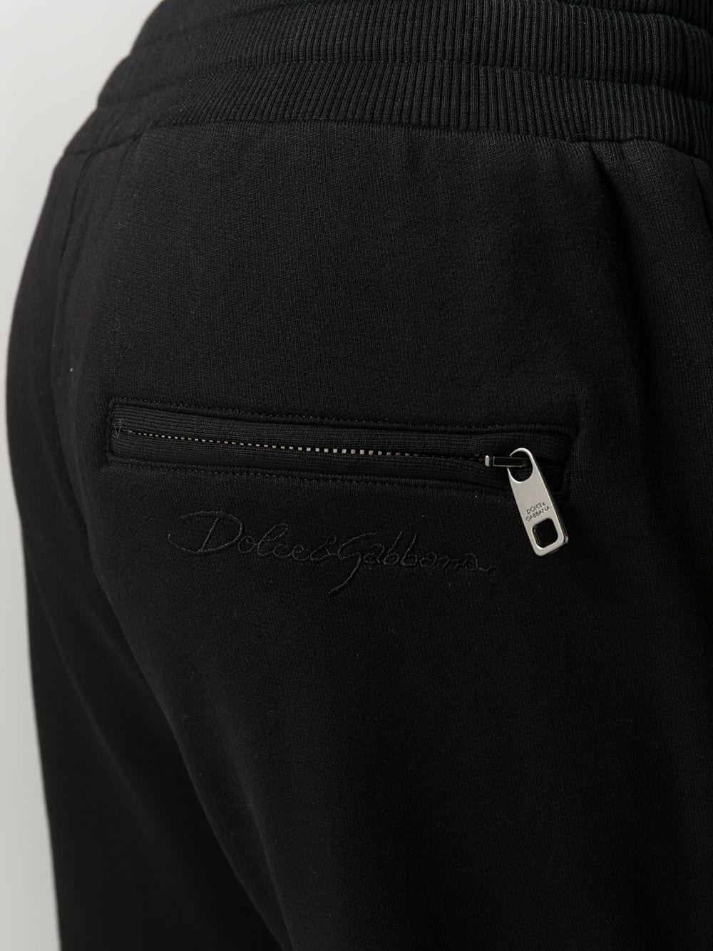 logo-embroidered cotton track pants - 5