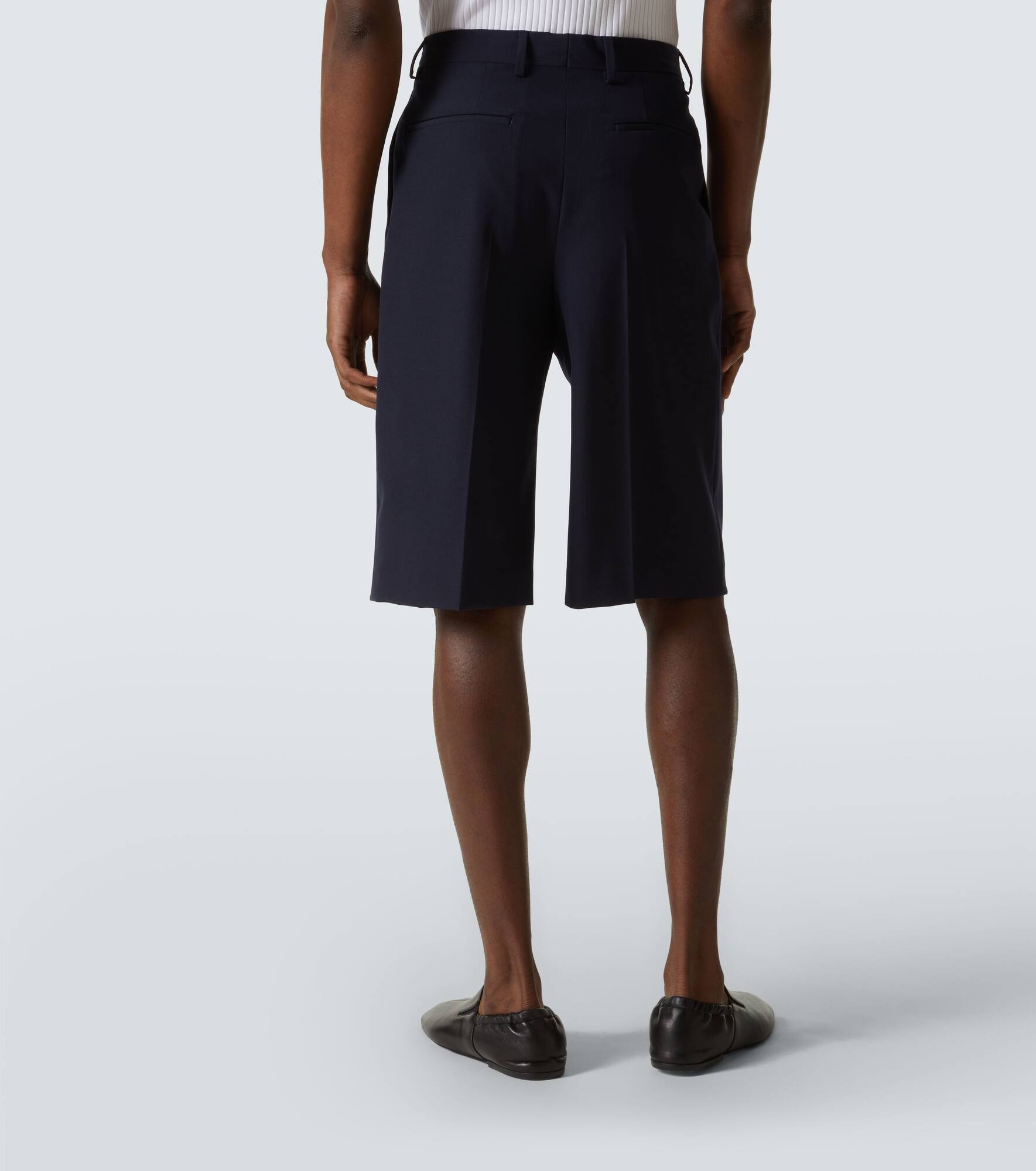 High-rise wool shorts - 4