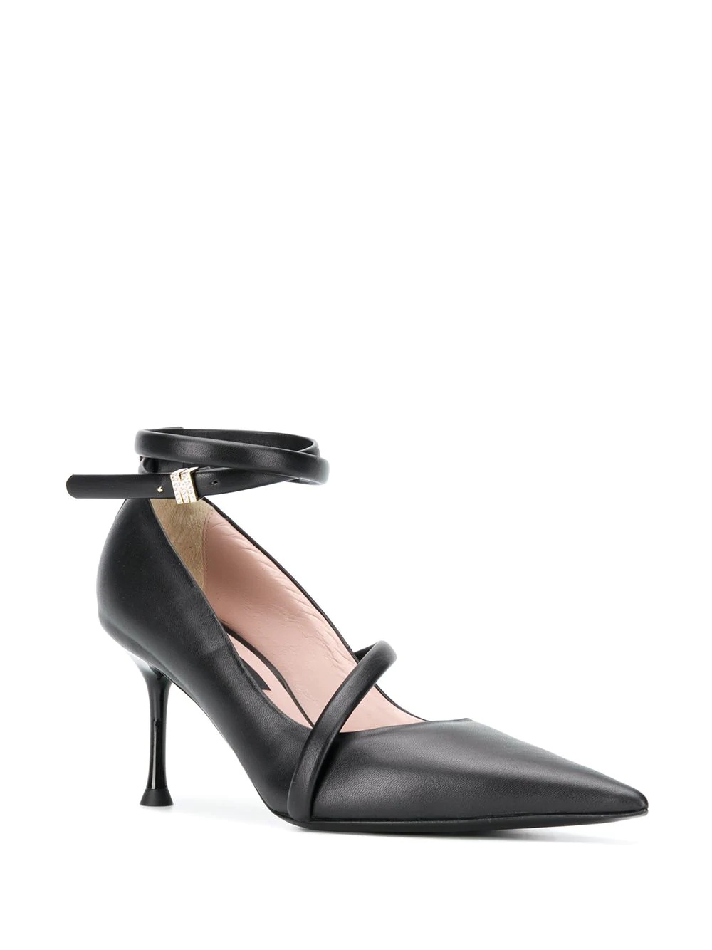 mid-heel wraparound-strap pumps - 2