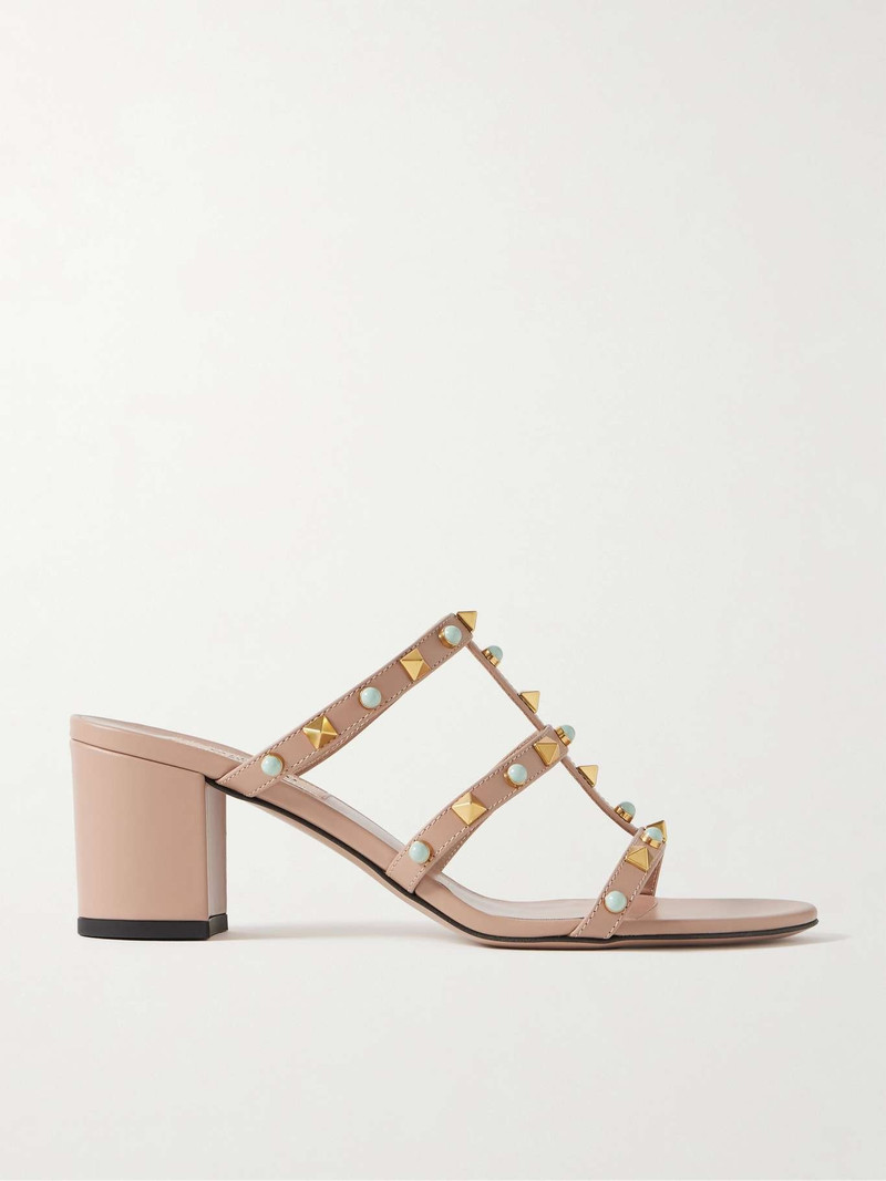 Rockstud 60 가죽 mules 중립 - 1