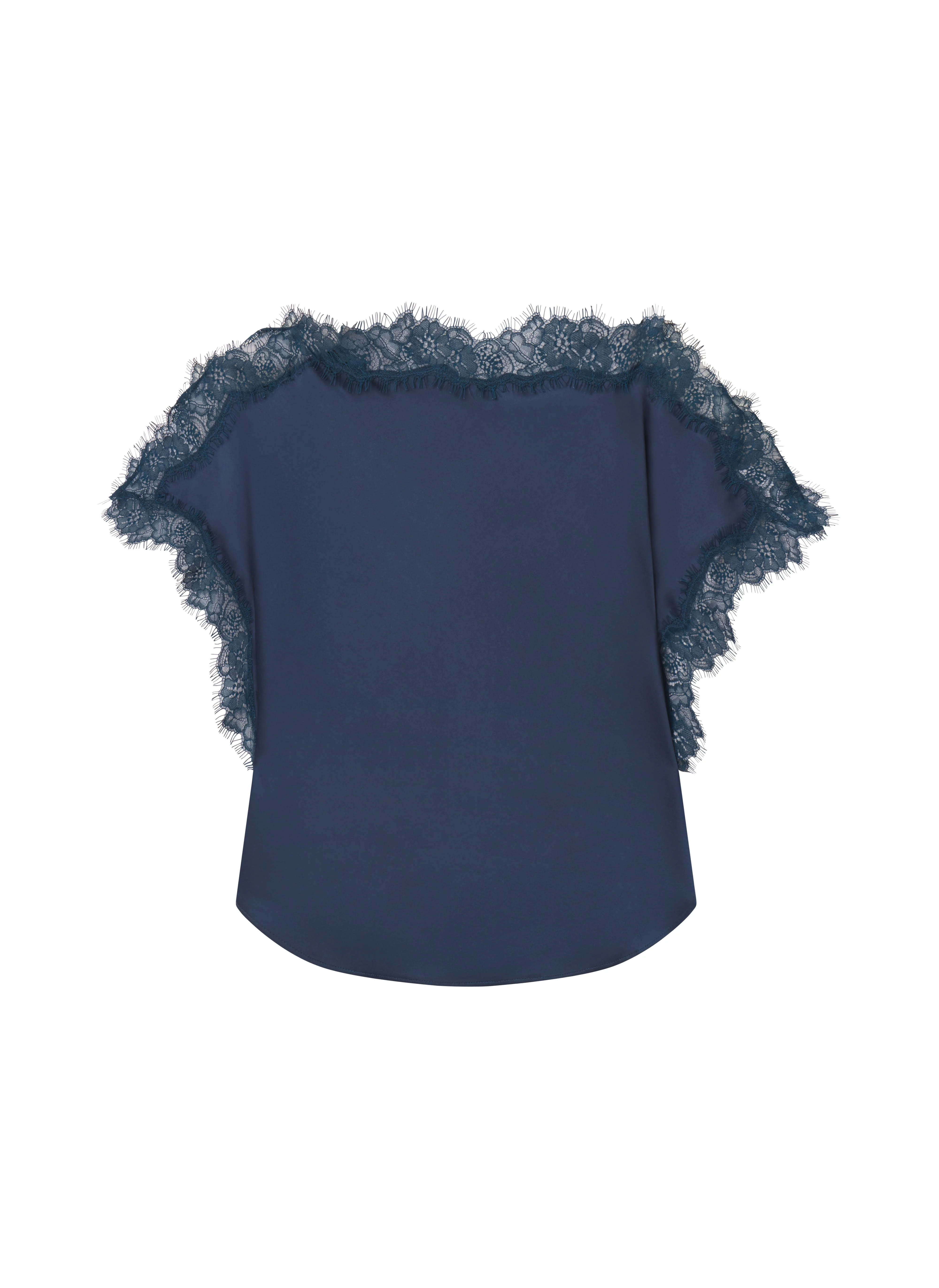 Luna Satin and Lace Top - 1