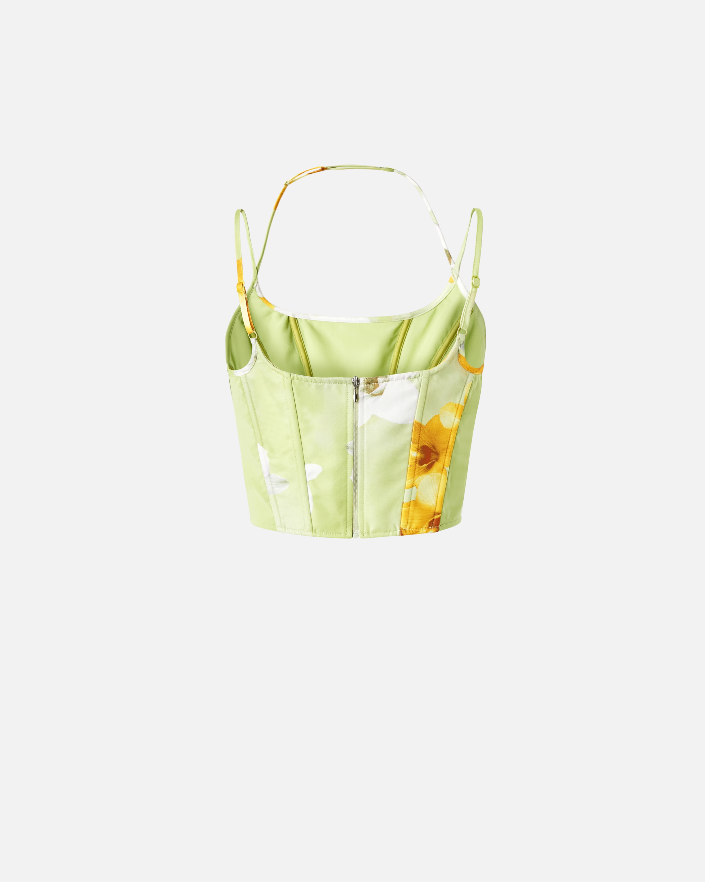 SLEEVELESS FLORAL BUSTIER TOP - 6