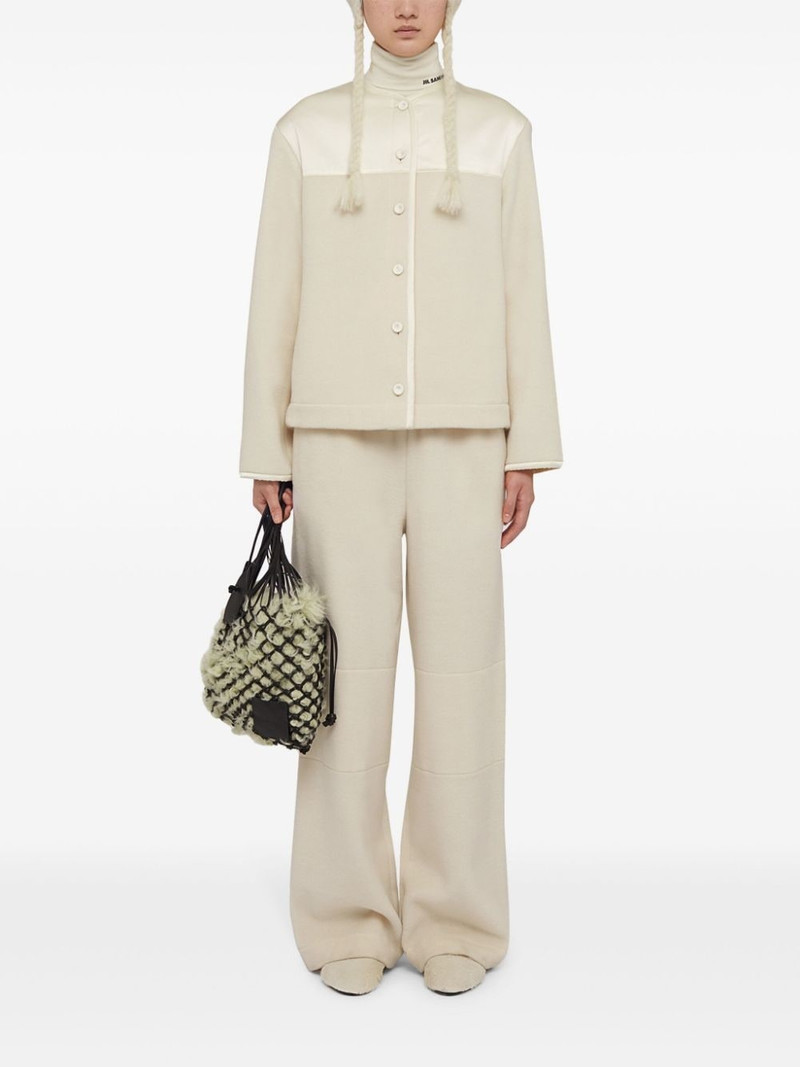 Jil Sander panelled fleece jacket outlook
